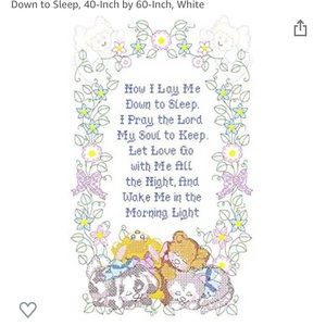 Jack Dempsey Needle Art 406042 Crib Quilt, Top Now I Lay Me Down to Sleep